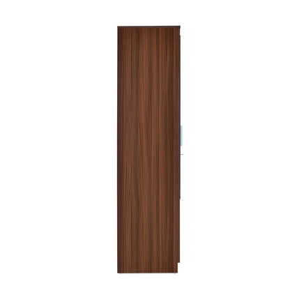 Nilkamal Joyce 2 Door Wardrobe With Mirror (Classic Walnut)