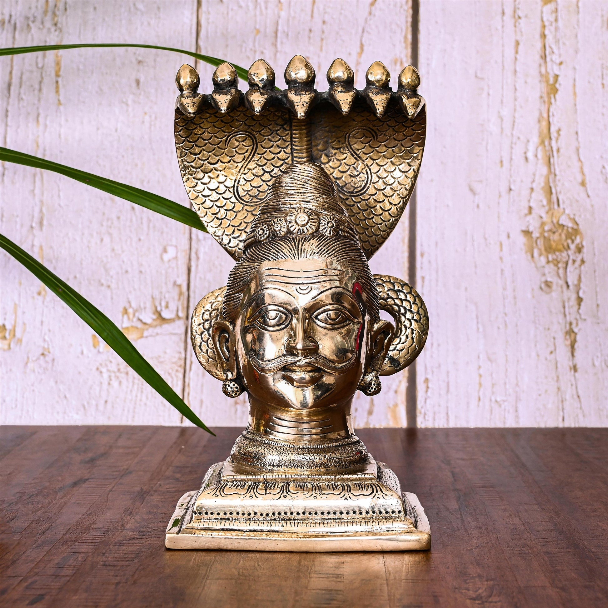 Brass Narmadeshwar Mahadev Idol (9.5 Inch)