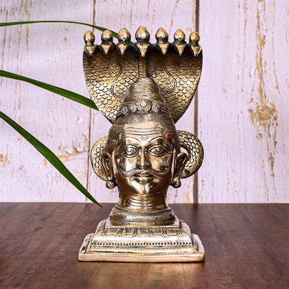 Brass Narmadeshwar Mahadev Idol (9.5 Inch)