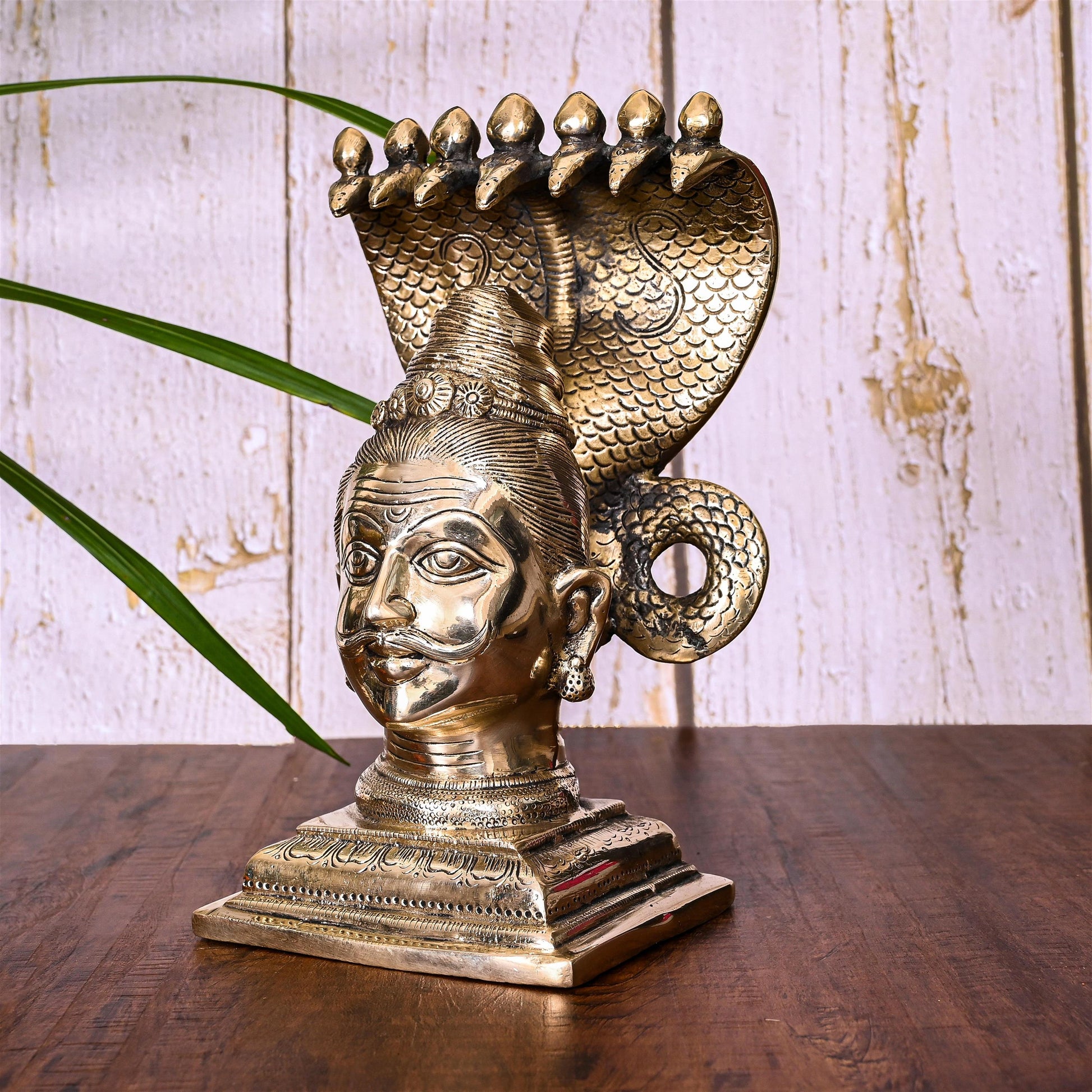 Brass Narmadeshwar Mahadev Idol (9.5 Inch)