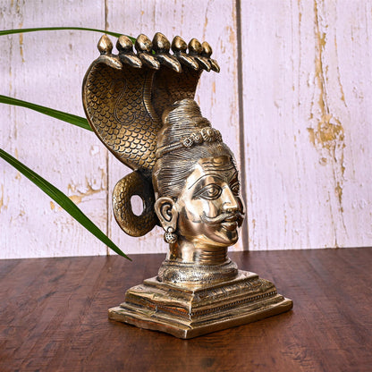 Brass Narmadeshwar Mahadev Idol (9.5 Inch)