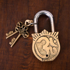 Brass Shiv Parivar Door Lock (4.5 Inch)