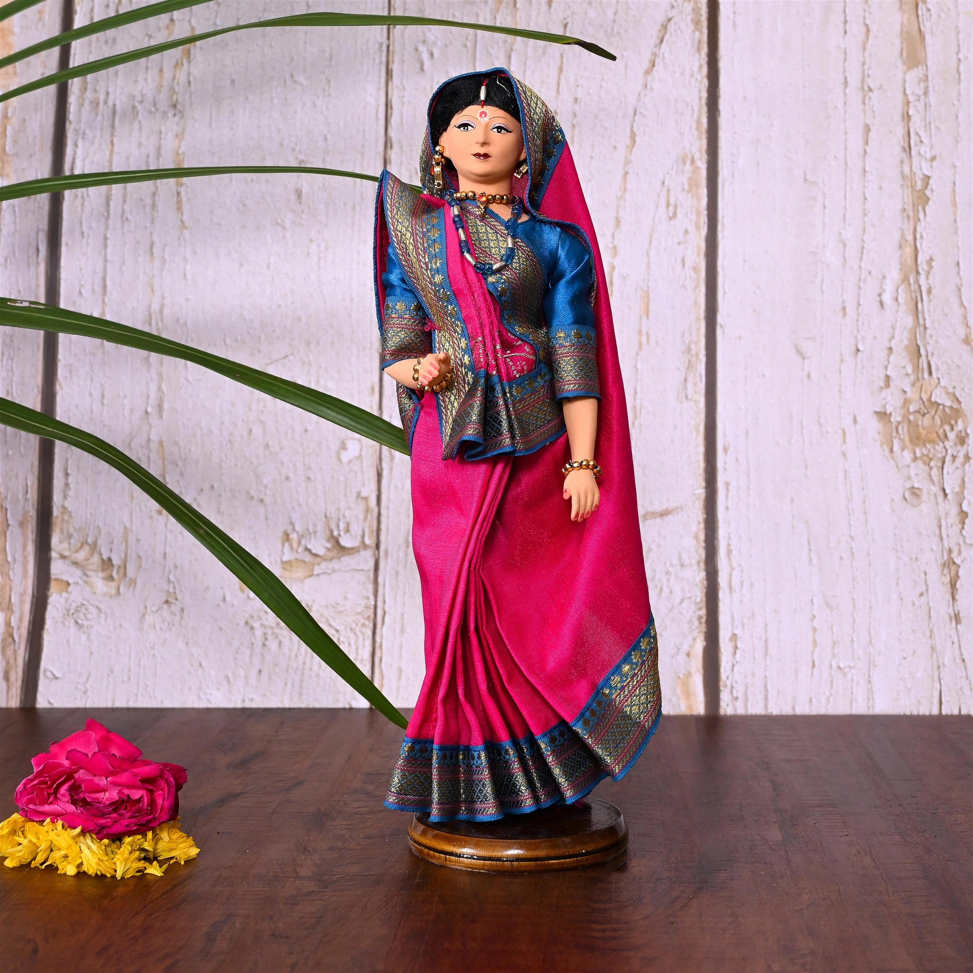Handmade Rajasthani Doll In Banarasi Saree (10.5 Inch)