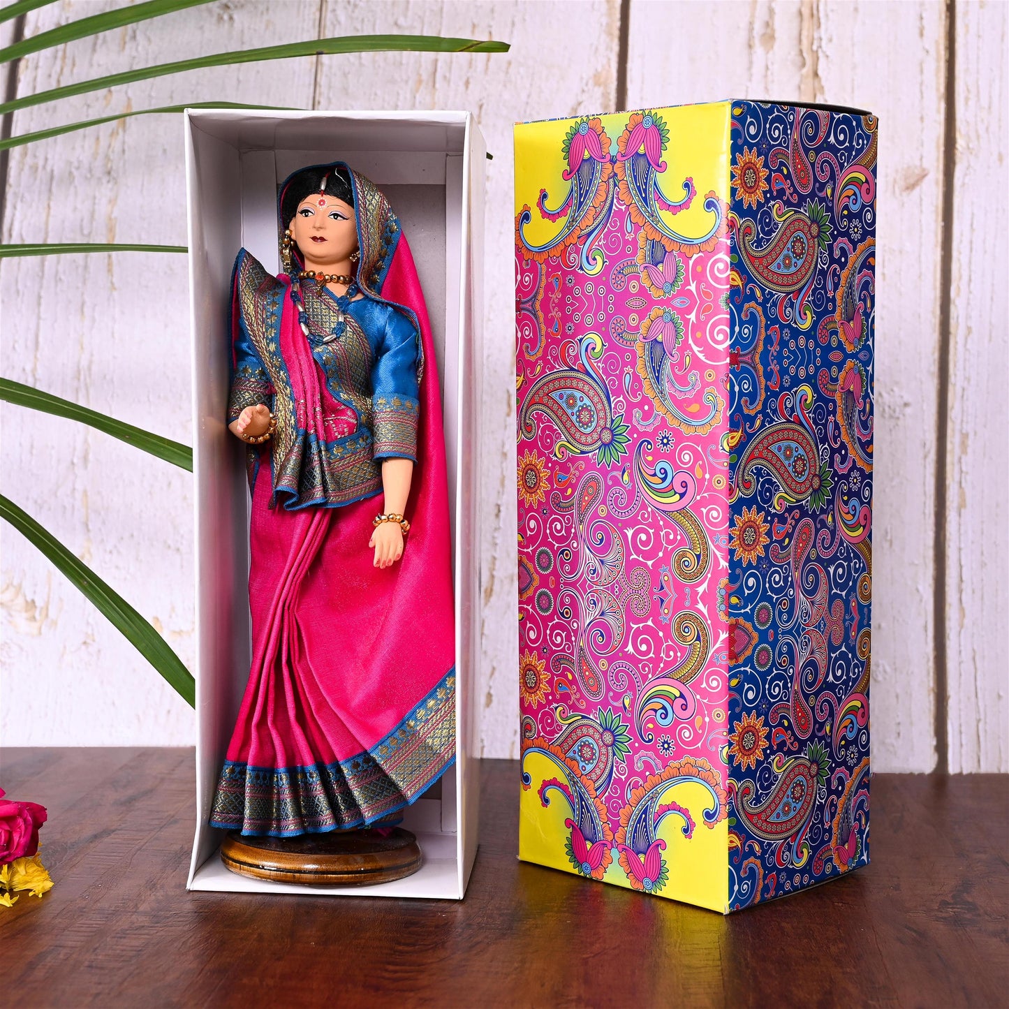 Handmade Rajasthani Doll In Banarasi Saree (10.5 Inch)