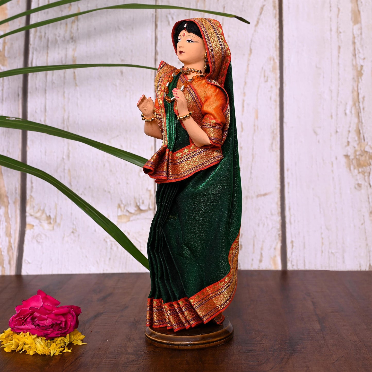 Handmade Rajasthani Doll In Banarasi Saree (10.5 Inch)