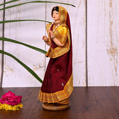 Handmade Rajasthani Doll In Banarasi Saree (10.5 Inch)