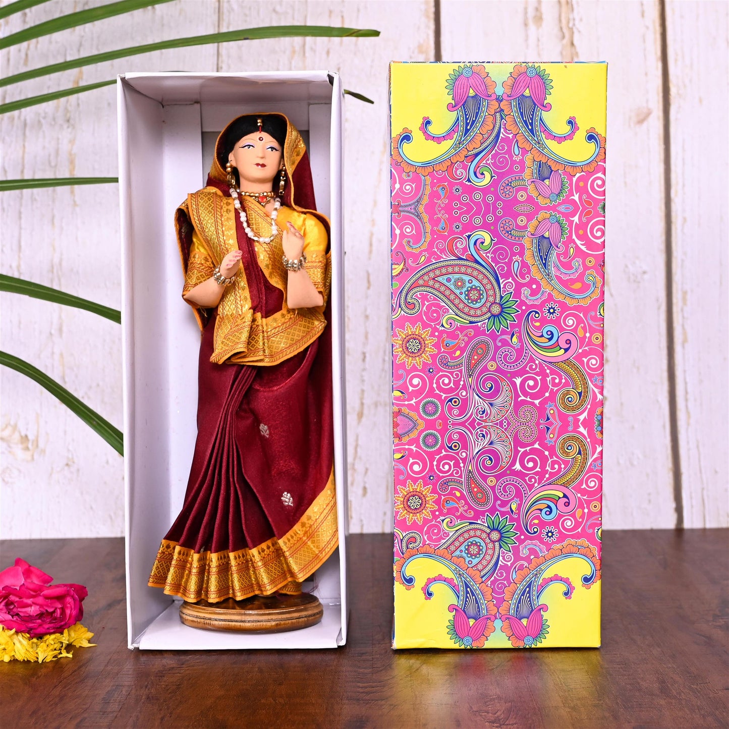 Handmade Rajasthani Doll In Banarasi Saree (10.5 Inch)
