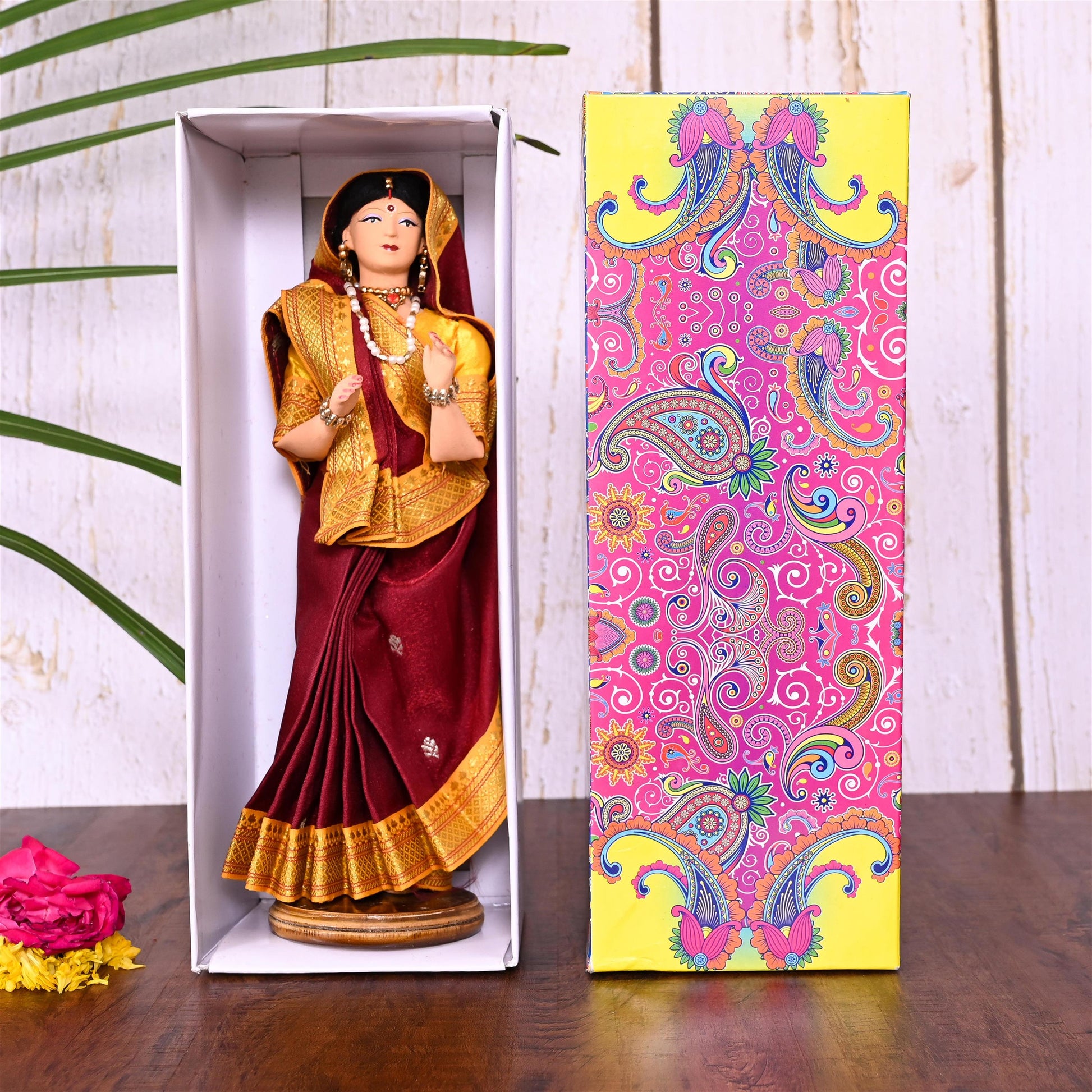 Handmade Rajasthani Doll In Banarasi Saree (10.5 Inch)