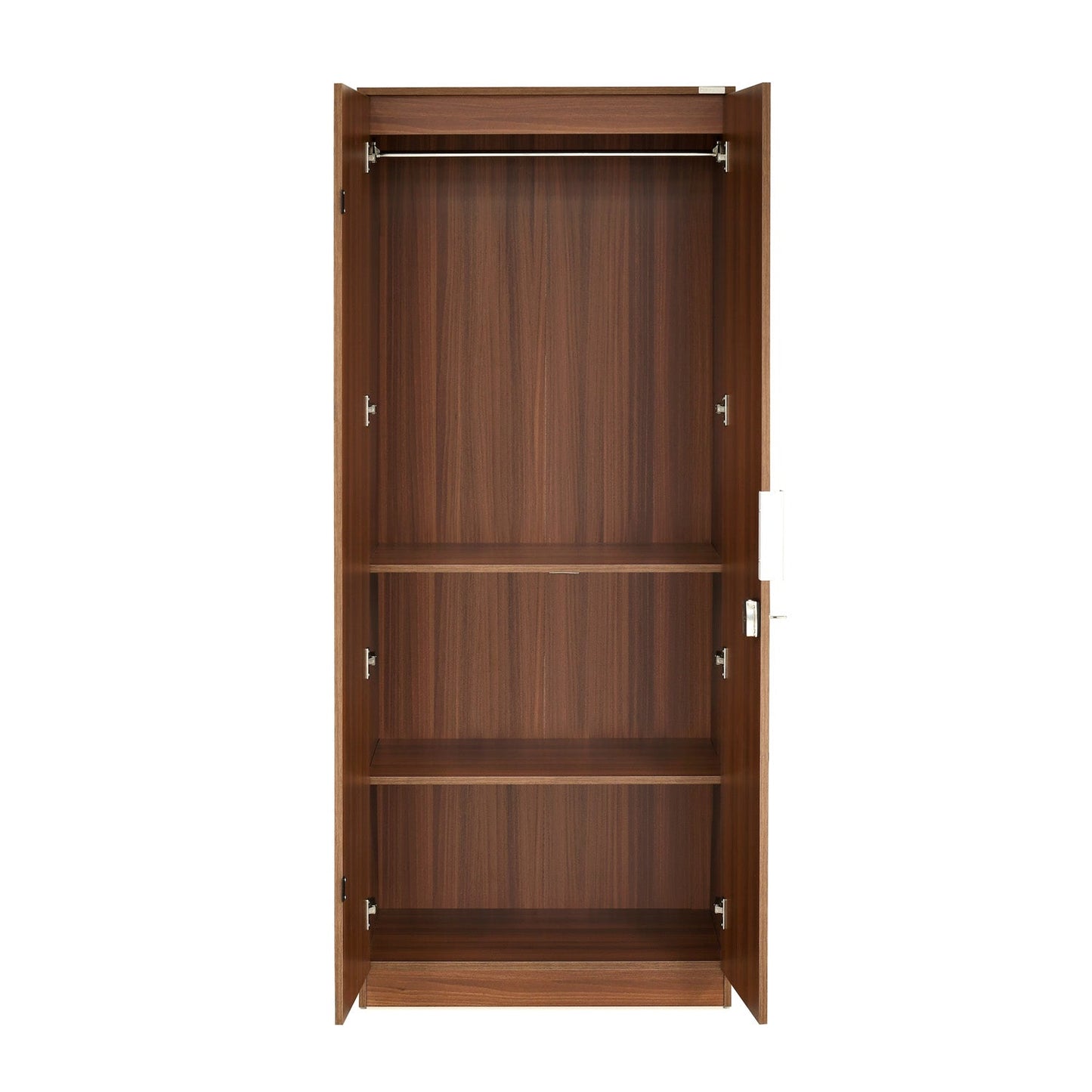 Nilkamal Joyce 2 Door Wardrobe With Mirror (Classic Walnut)