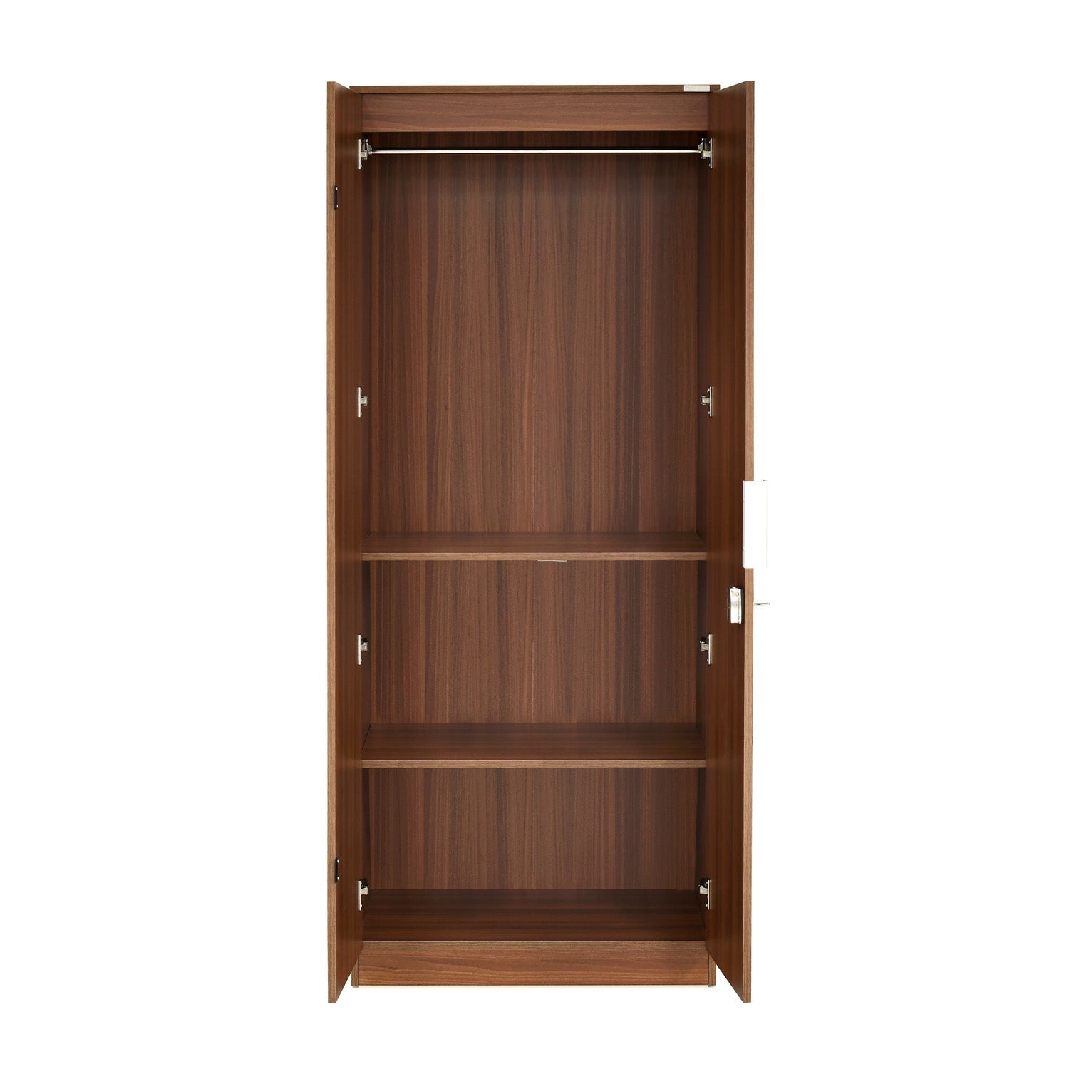 Nilkamal Joyce 2 Door Wardrobe With Mirror (Classic Walnut)