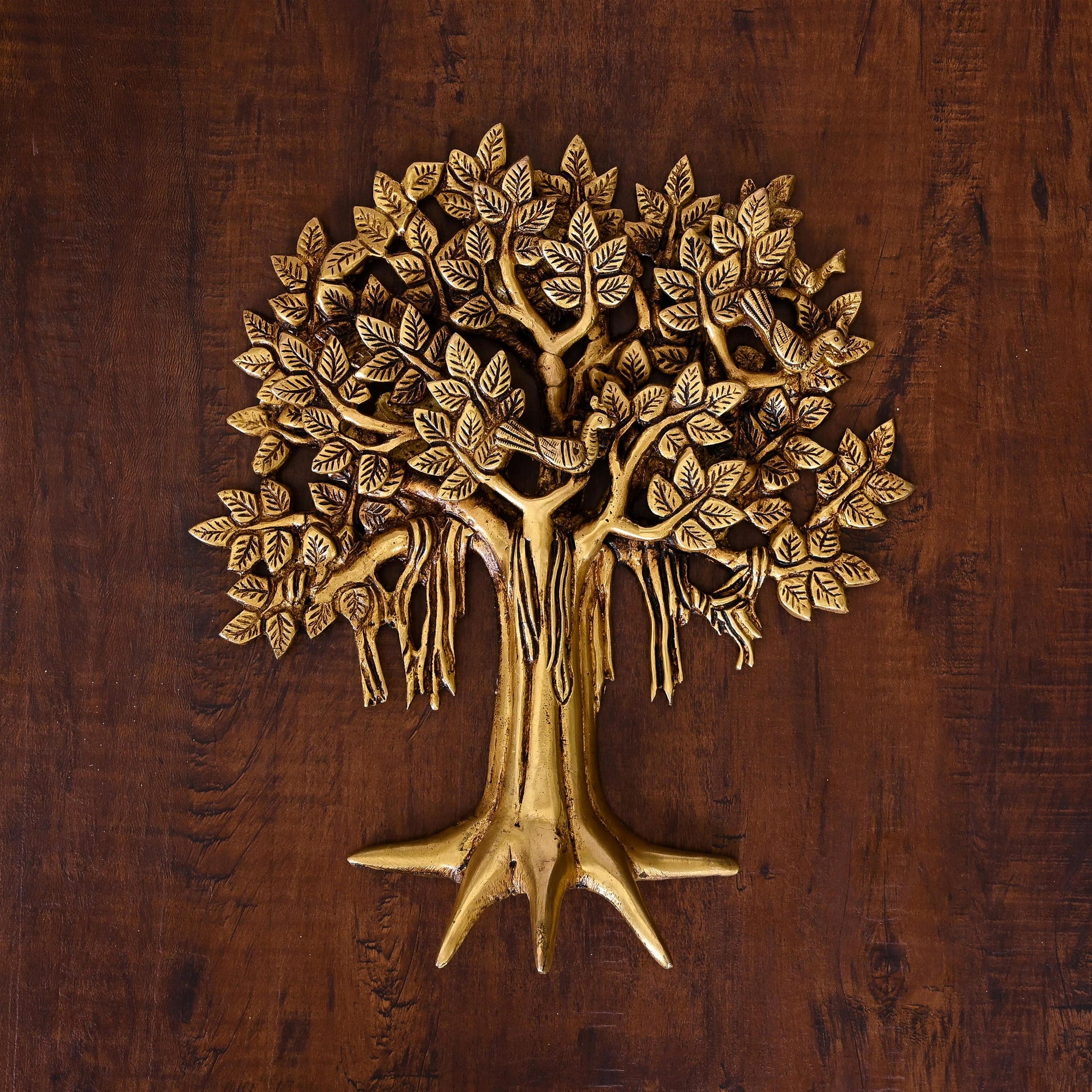 Brass Kalpvriksha Wall Hanging (9.5 Inch)