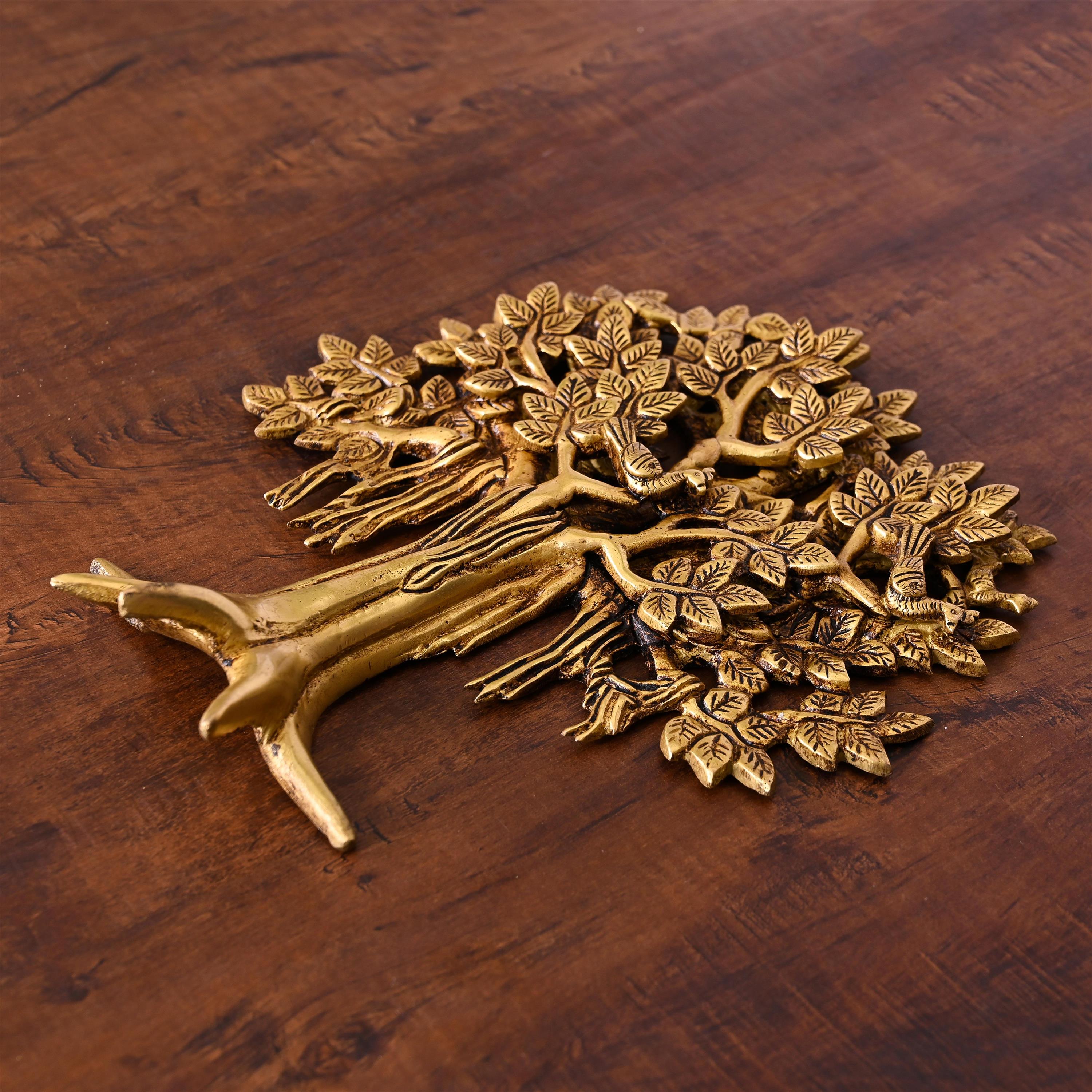Brass Kalpvriksha Wall Hanging (9.5 Inch)