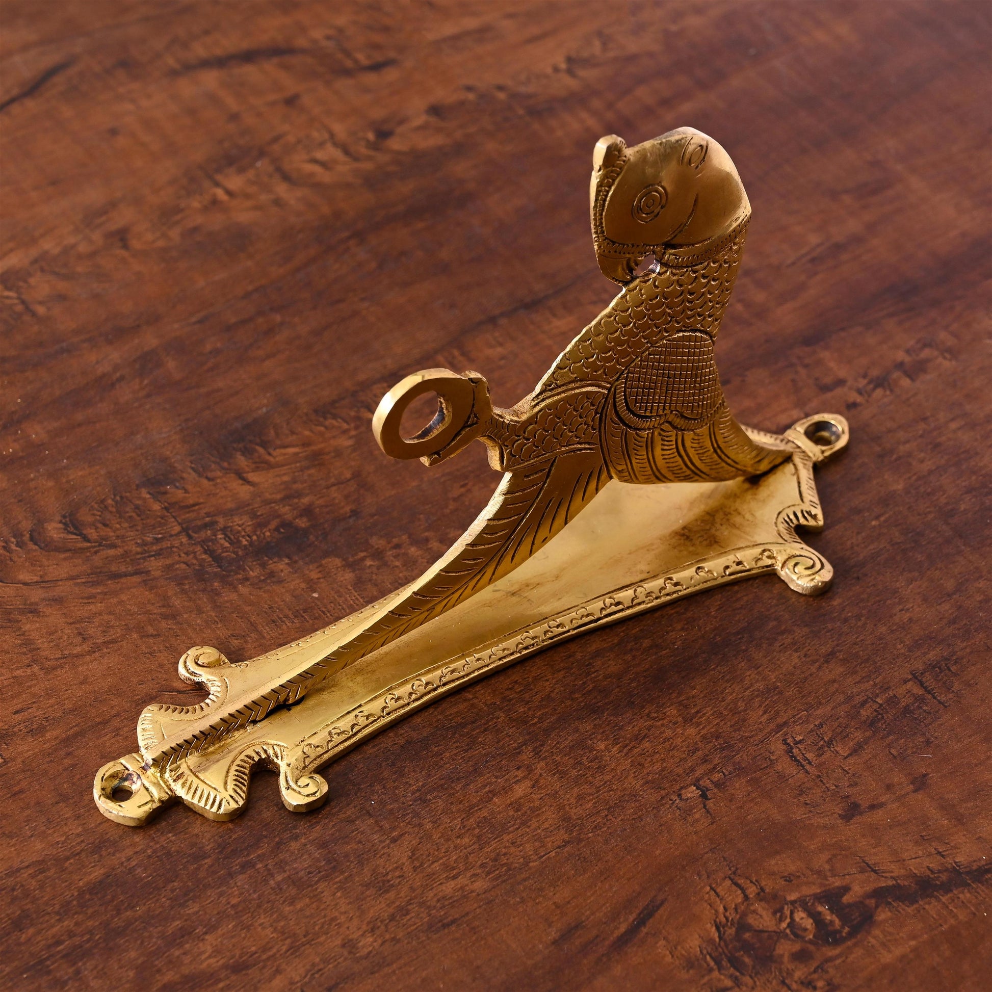 Brass Parrot Wall Mount Bracket (5 Inch)