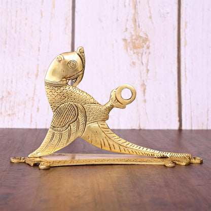 Brass Parrot Wall Mount Bracket (5 Inch)