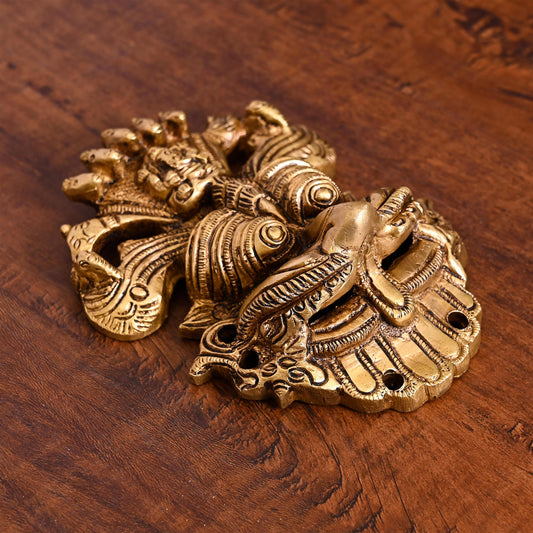 Brass Superfine Yali Face Wall Hanging (5.5 Inch)