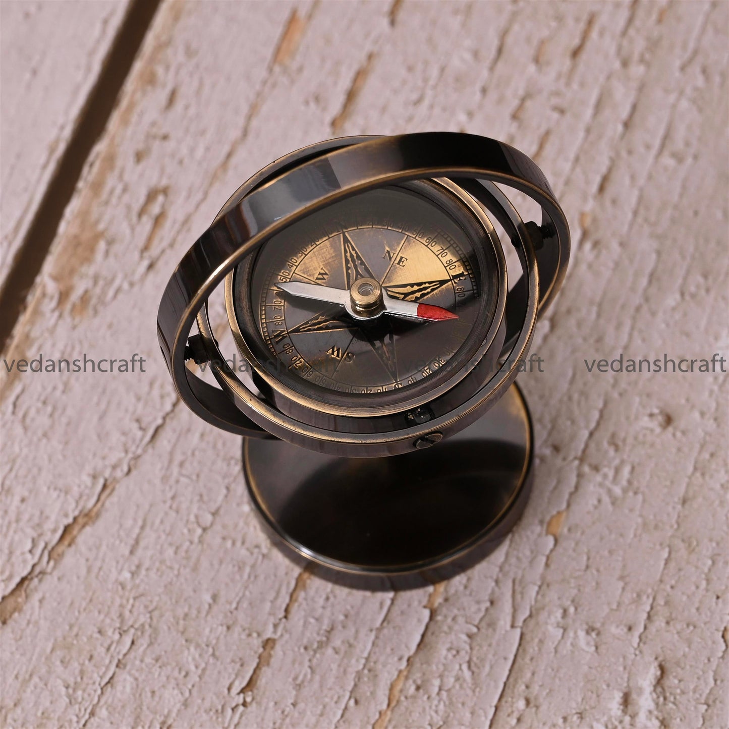 Brass Rotating Compass (4 Inch)