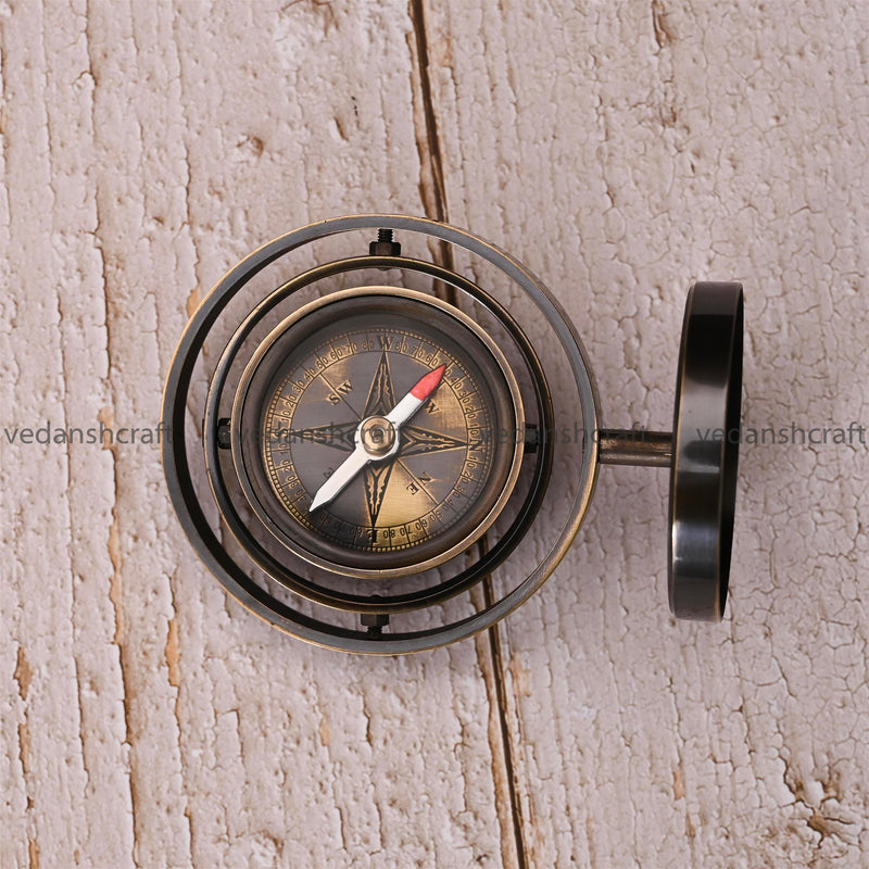 Brass Rotating Compass (4 Inch)