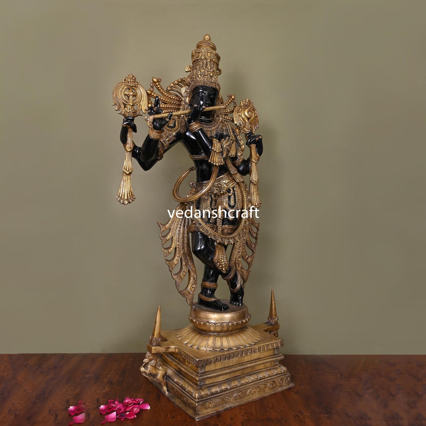 Brass Krishna Statue/Idol (41 Inch)