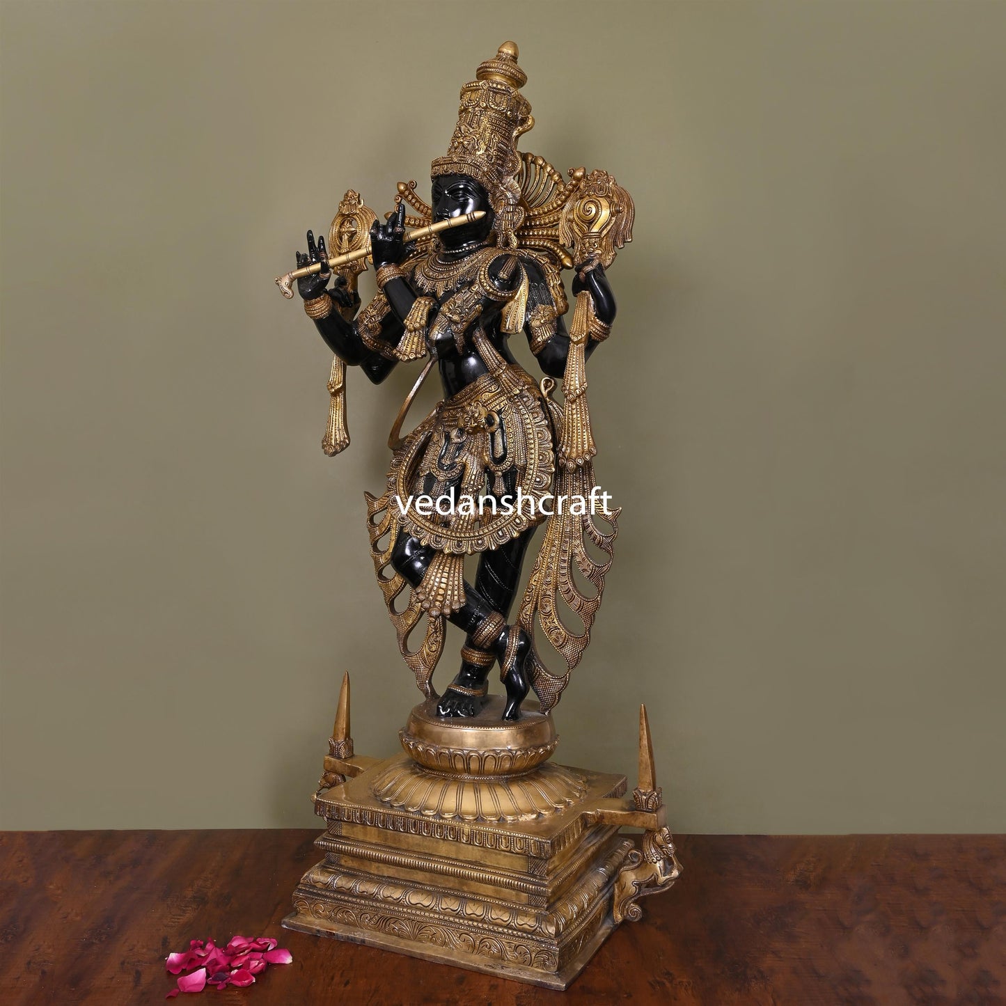Brass Krishna Statue/Idol (41 Inch)