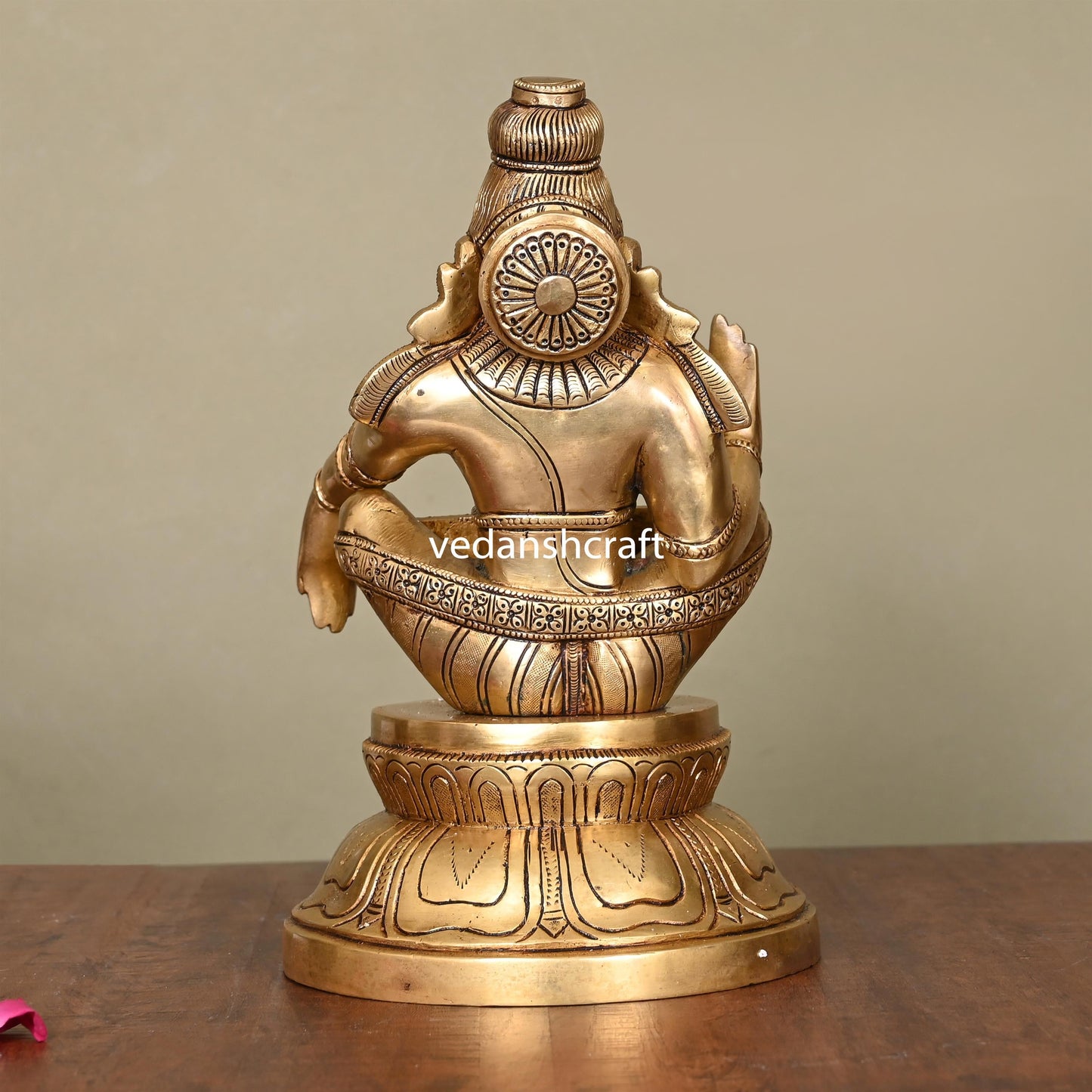 Brass Lord Ayyappa/Ayyappan Superfine Idol (9.5 Inch)