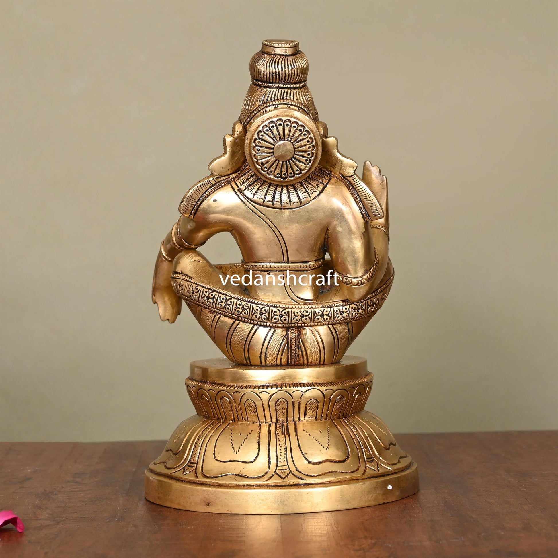 Brass Lord Ayyappa/Ayyappan Superfine Idol (9.5 Inch)