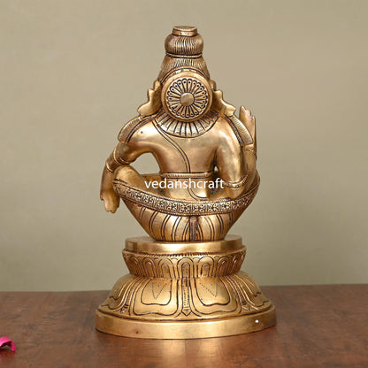 Brass Lord Ayyappa/Ayyappan Superfine Idol (9.5 Inch)