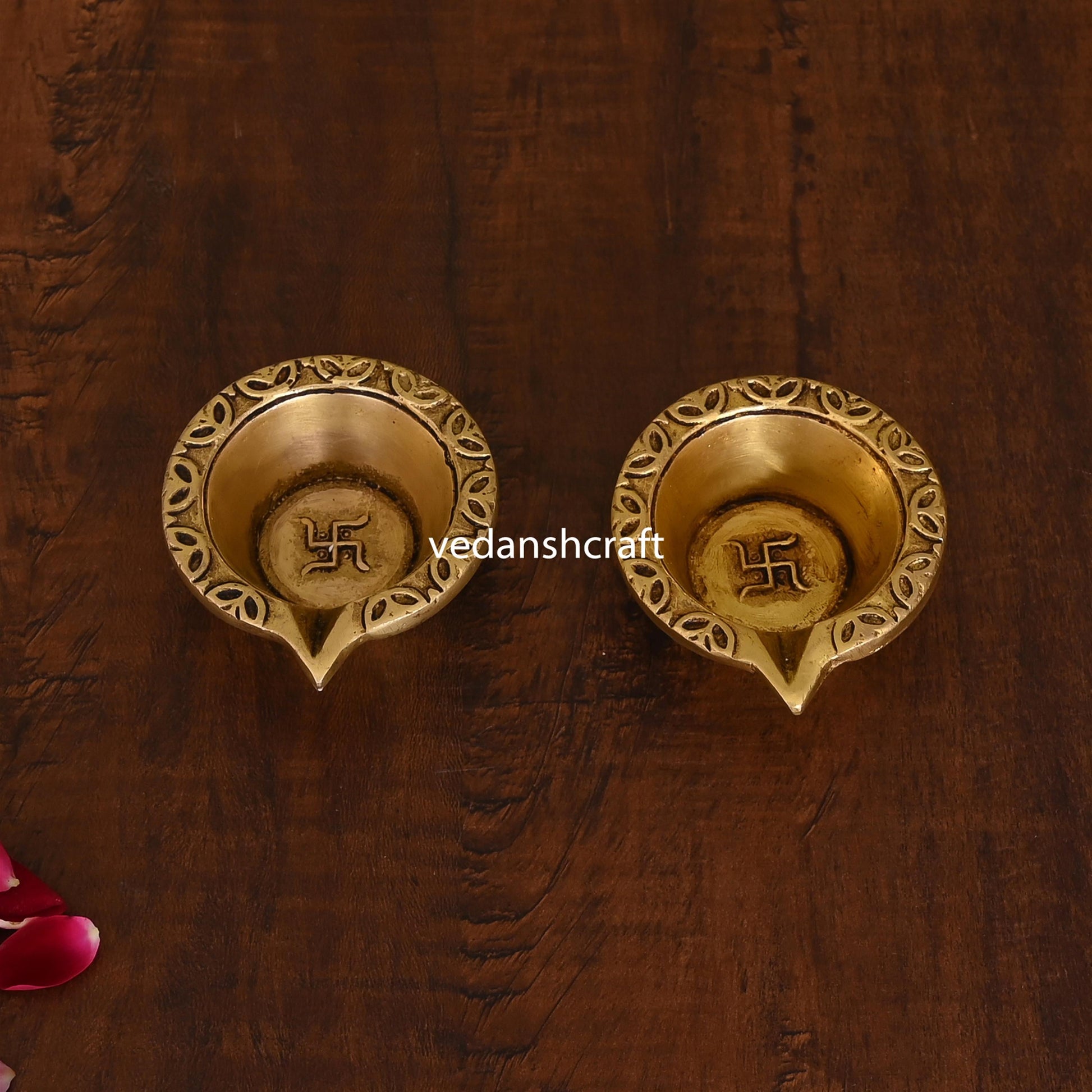 Brass Divine Oil Diya Pair