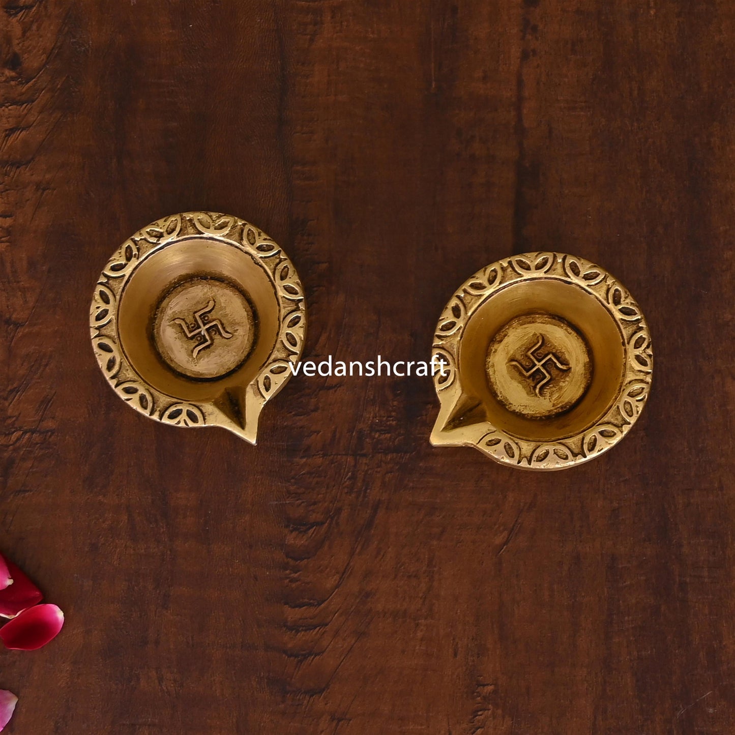 Brass Divine Oil Diya Pair