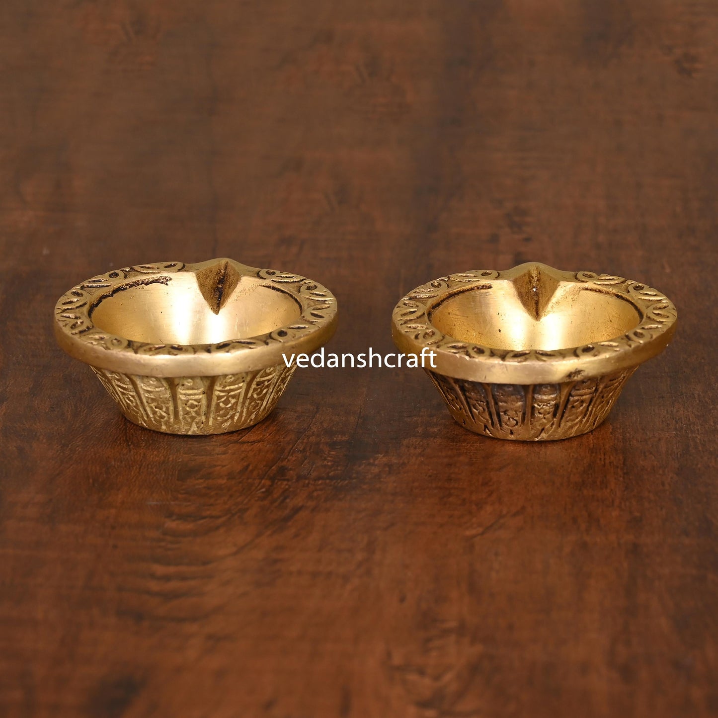 Brass Divine Oil Diya Pair