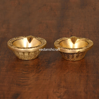 Brass Divine Oil Diya Pair