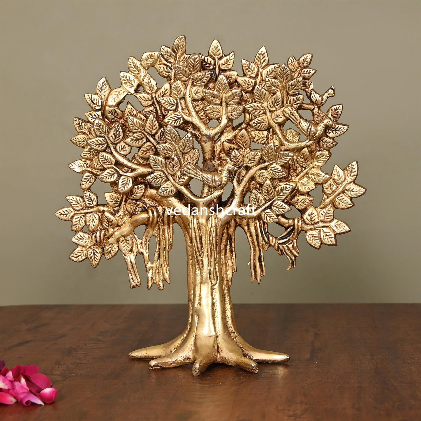 Brass Kalpvriksha Table Decor (8.8 Inch)
