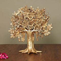 Brass Kalpvriksha Table Decor (8.8 Inch)
