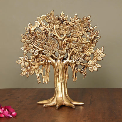 Brass Kalpvriksha Table Decor (8.8 Inch)