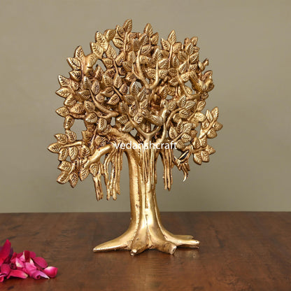 Brass Kalpvriksha Table Decor (8.8 Inch)