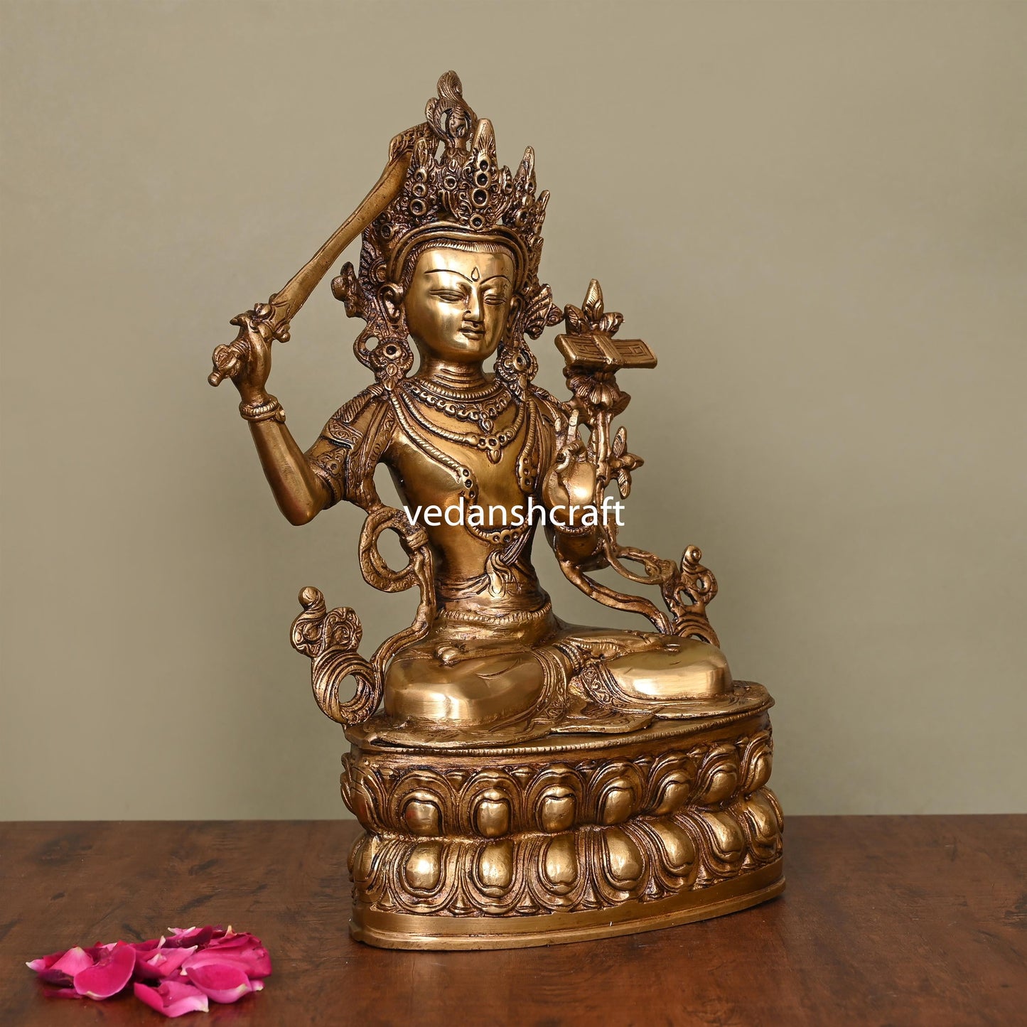 Brass Tara Devi Idol (14 Inch)