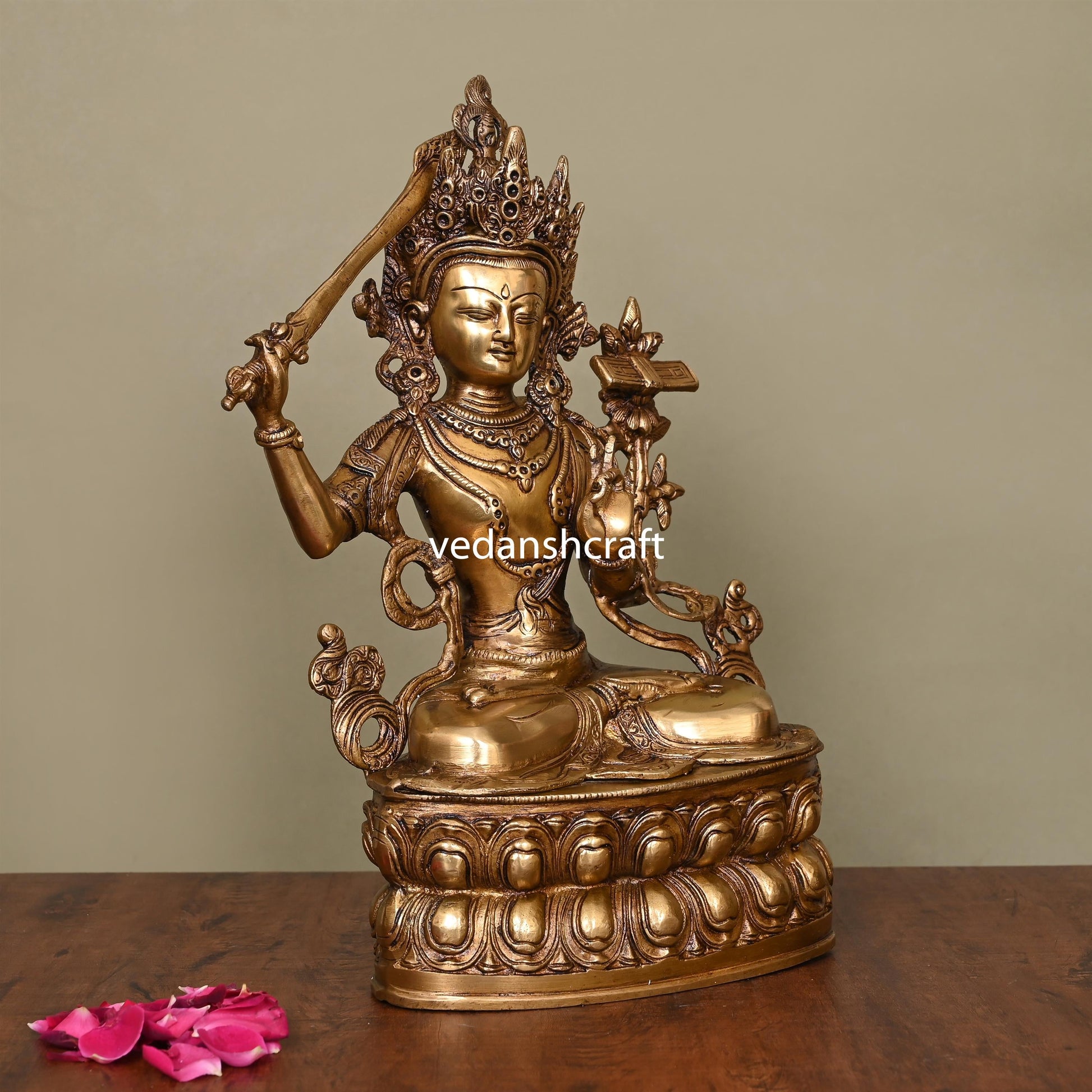 Brass Tara Devi Idol (14 Inch)