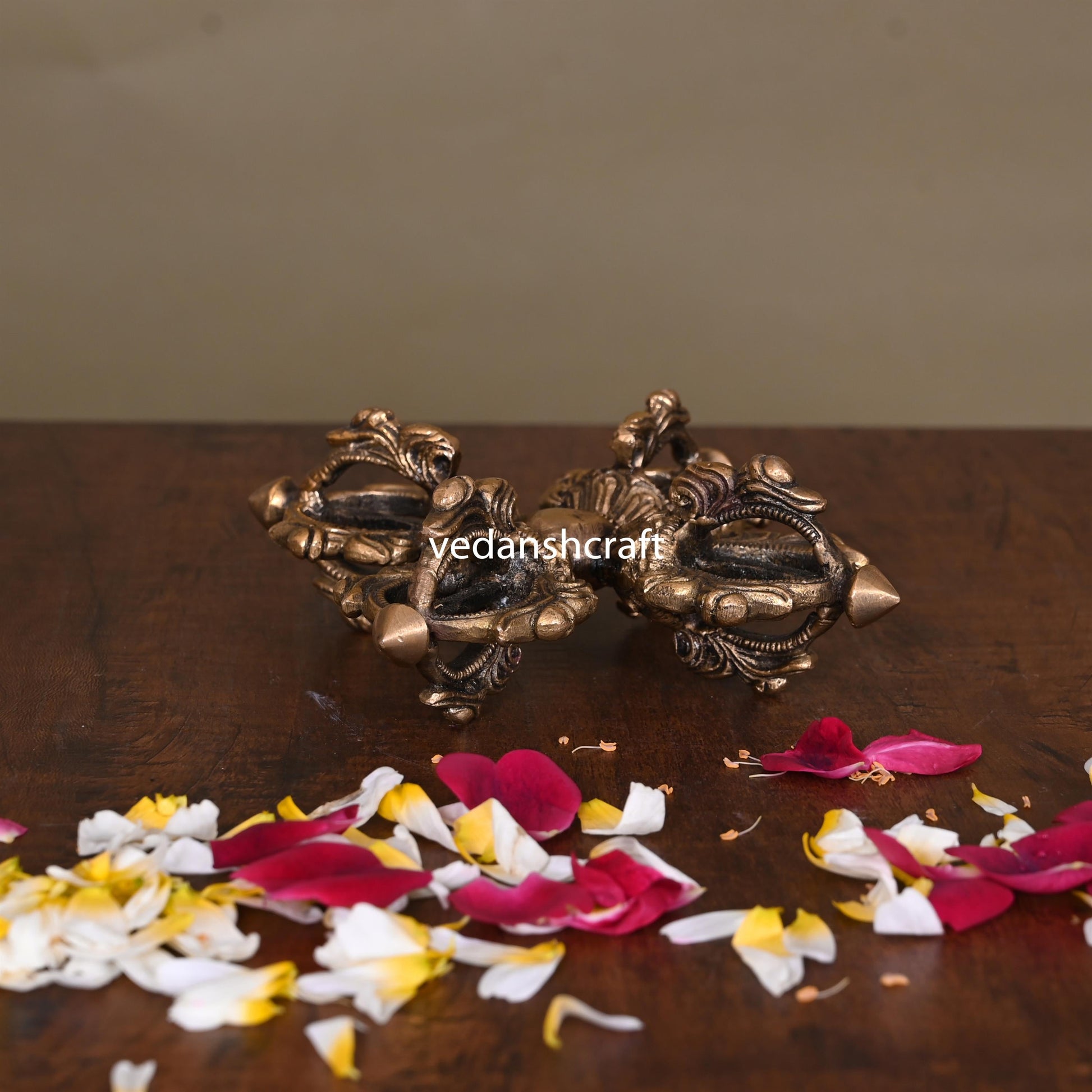 Brass Antique Double Vajra Dorje