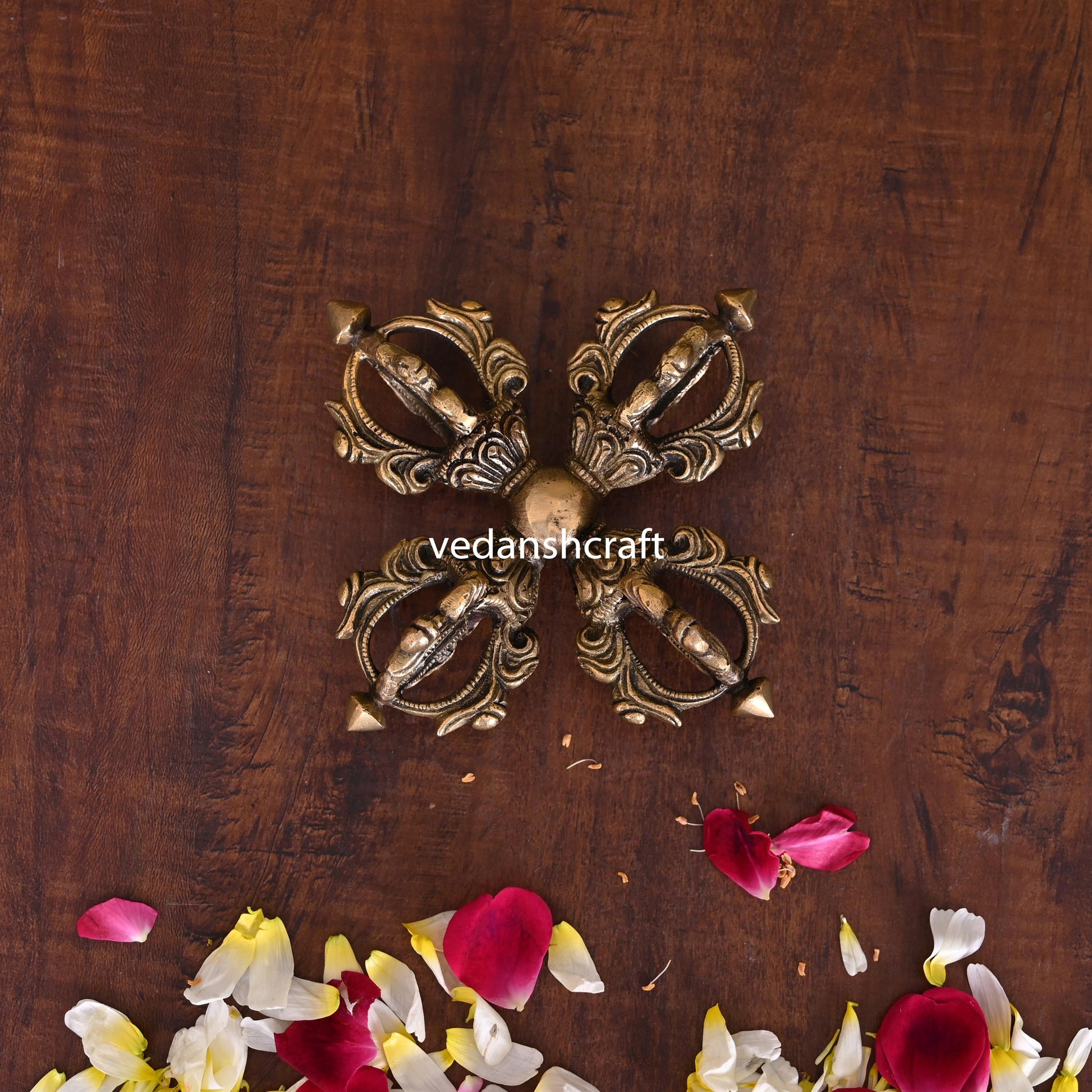 Brass Antique Double Vajra Dorje