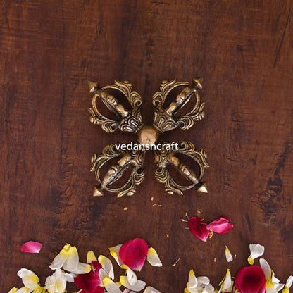 Brass Antique Double Vajra Dorje