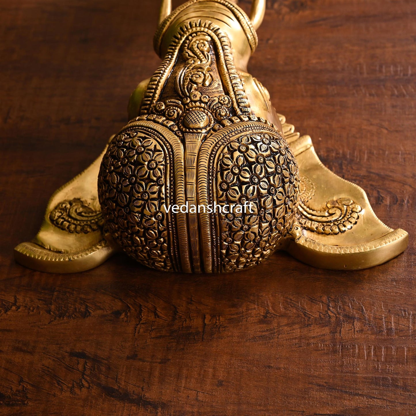 Brass Superfine Ganesha With Bell Wall Hanging (15 Inch)