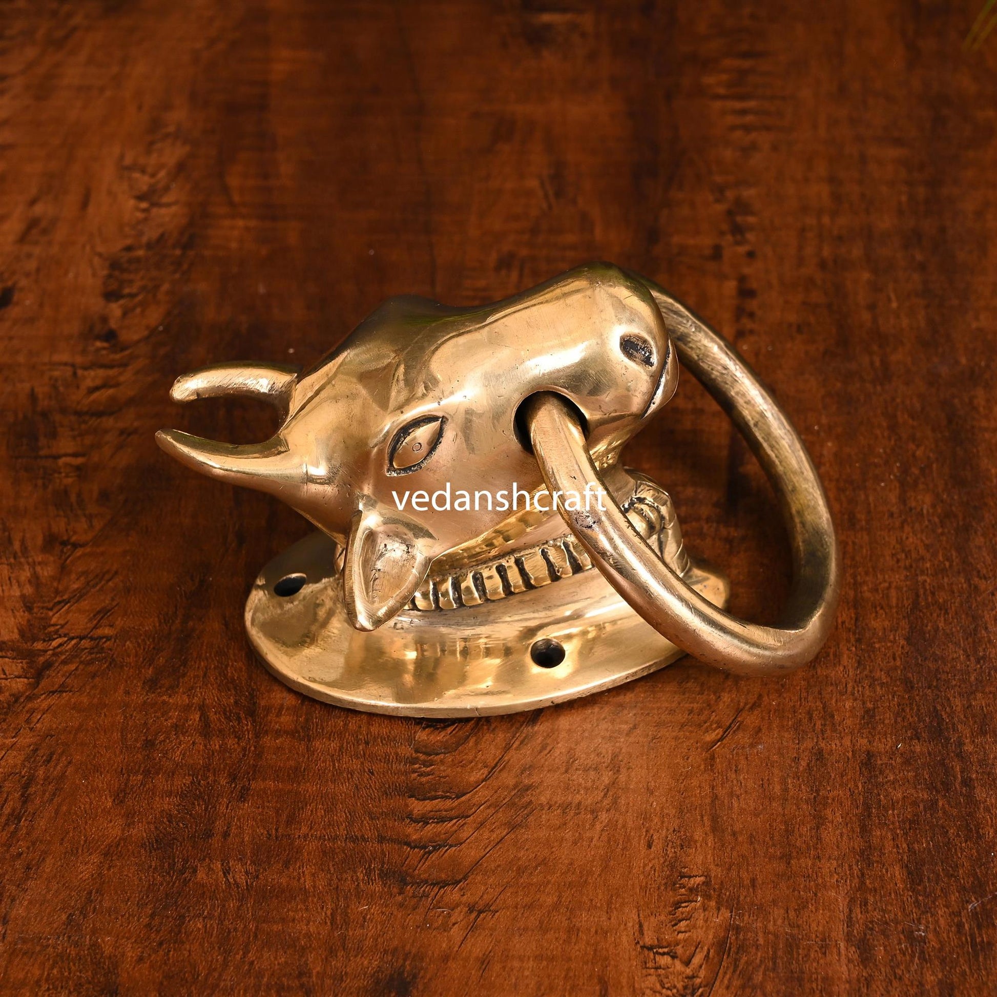 Brass Bull Door Knocker (3.8 Inch)