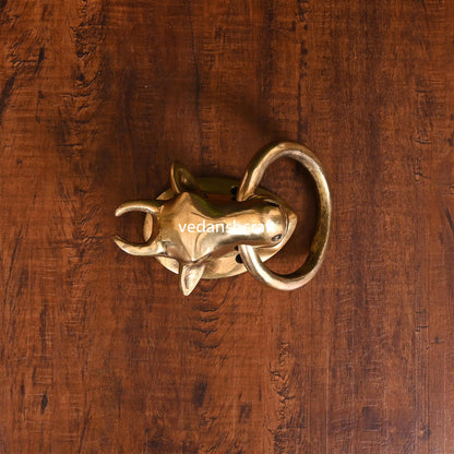 Brass Bull Door Knocker (3.8 Inch)