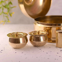 Brass Paan Daan / Traditional Betel Nut Box Set (6 Inch)