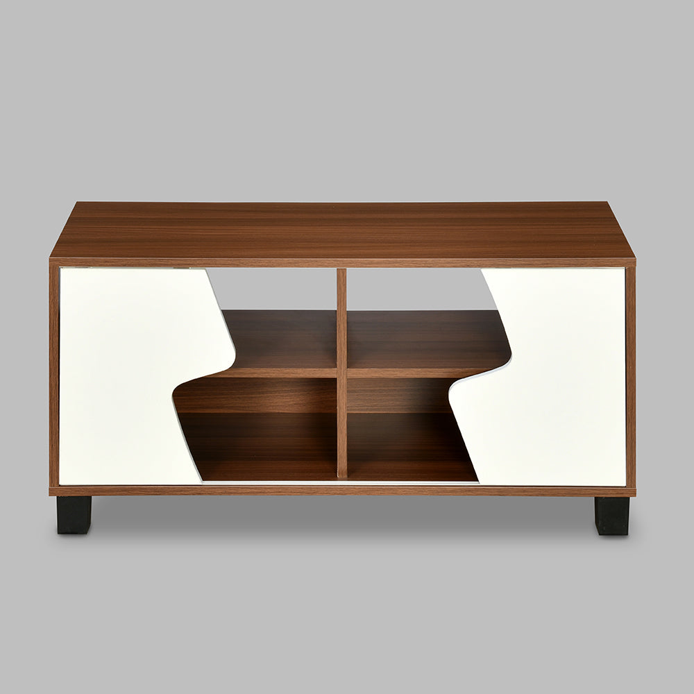 Nilkamal Clive TV Unit (Walnut and White)