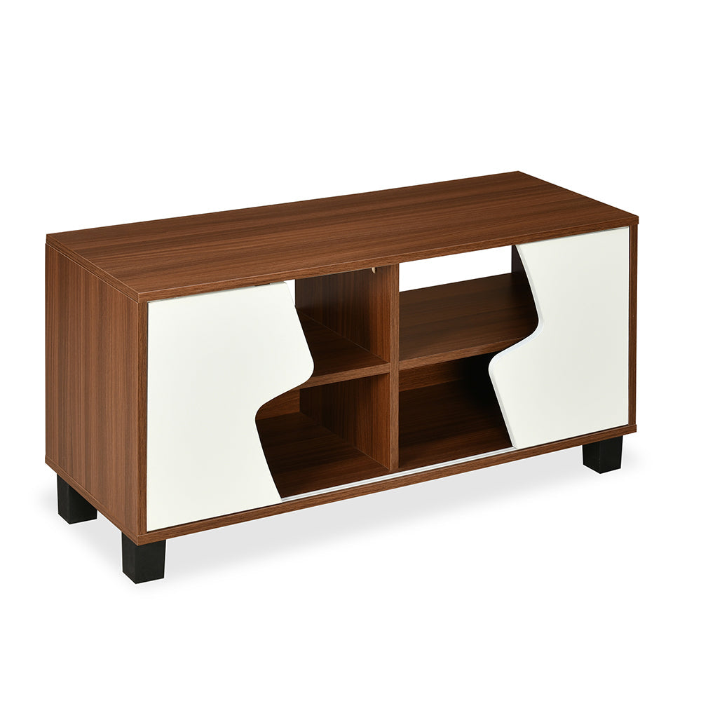 Nilkamal Clive TV Unit (Walnut and White)