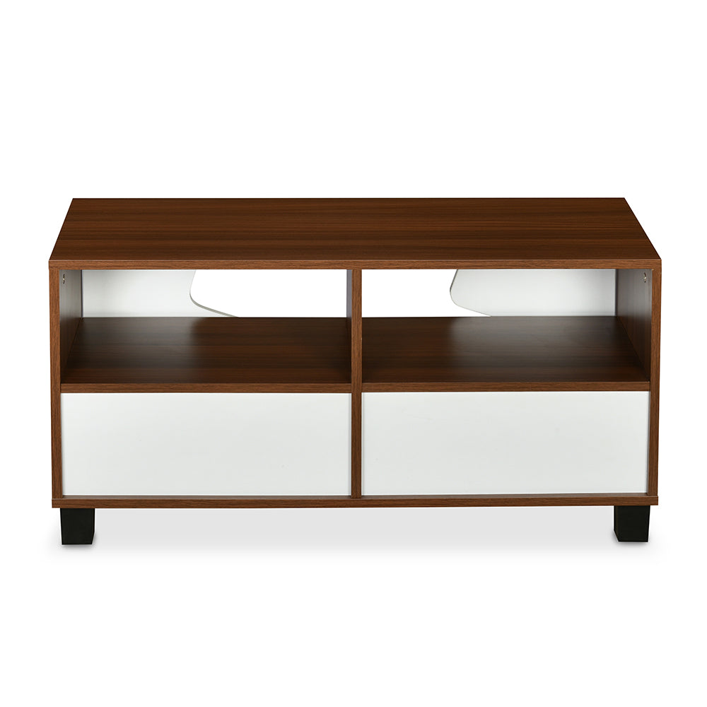 Nilkamal Clive TV Unit (Walnut and White)