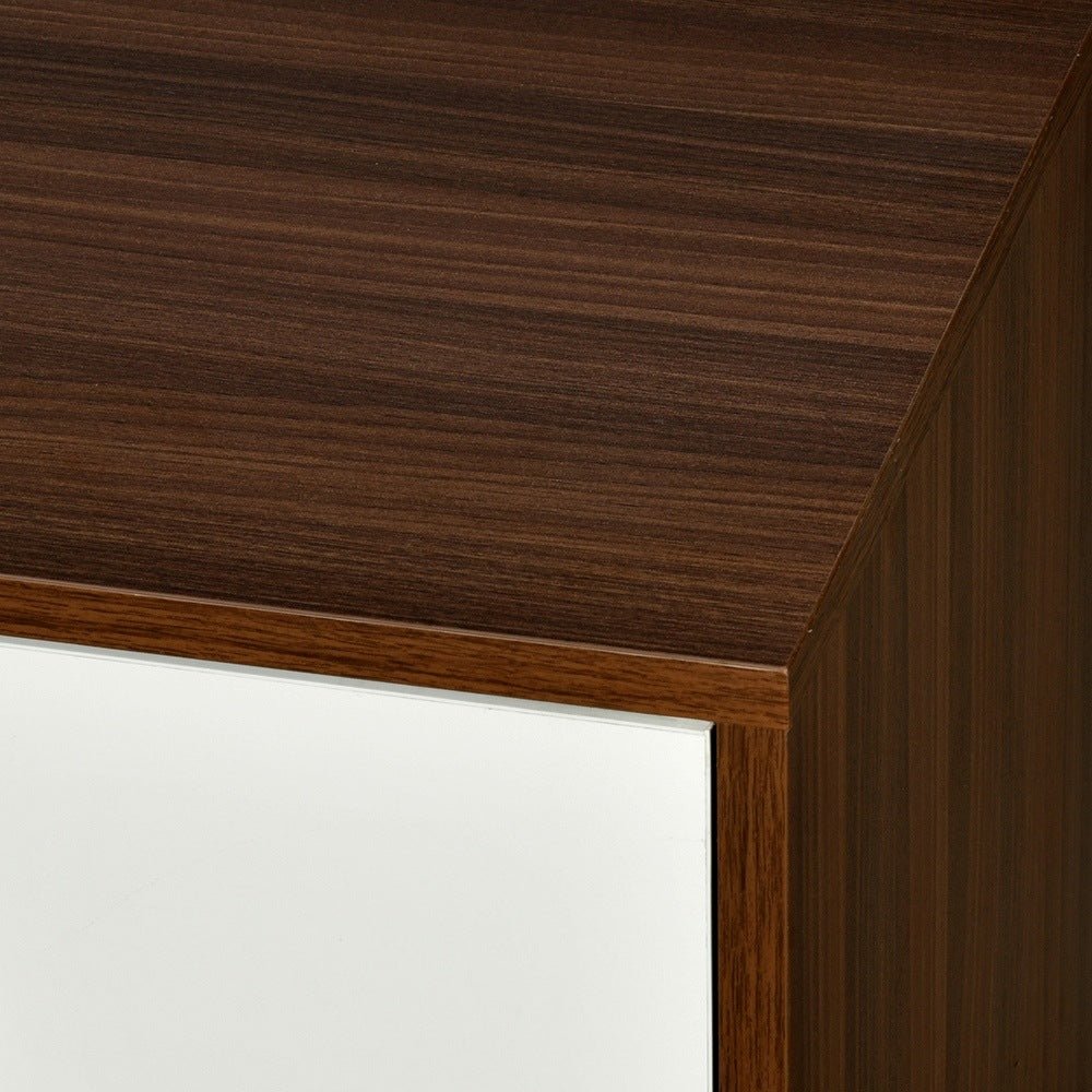 Nilkamal Clive TV Unit (Walnut and White)