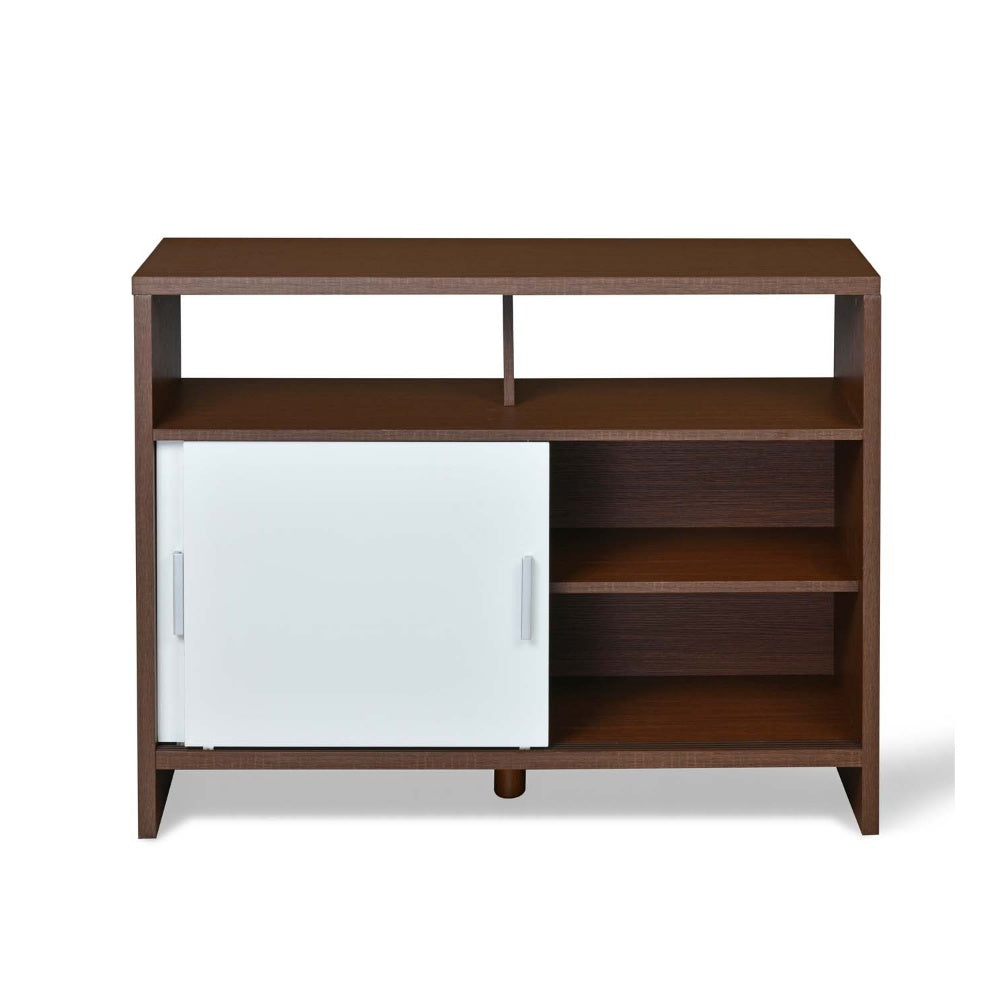 Nilkamal Lyra Kitchen Crockery Cabinet (Urban Walnut / Oak White)