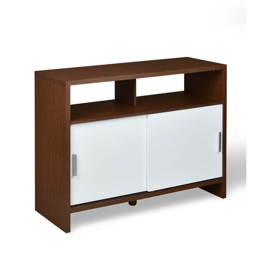 Nilkamal Lyra Kitchen Crockery Cabinet (Urban Walnut / Oak White)