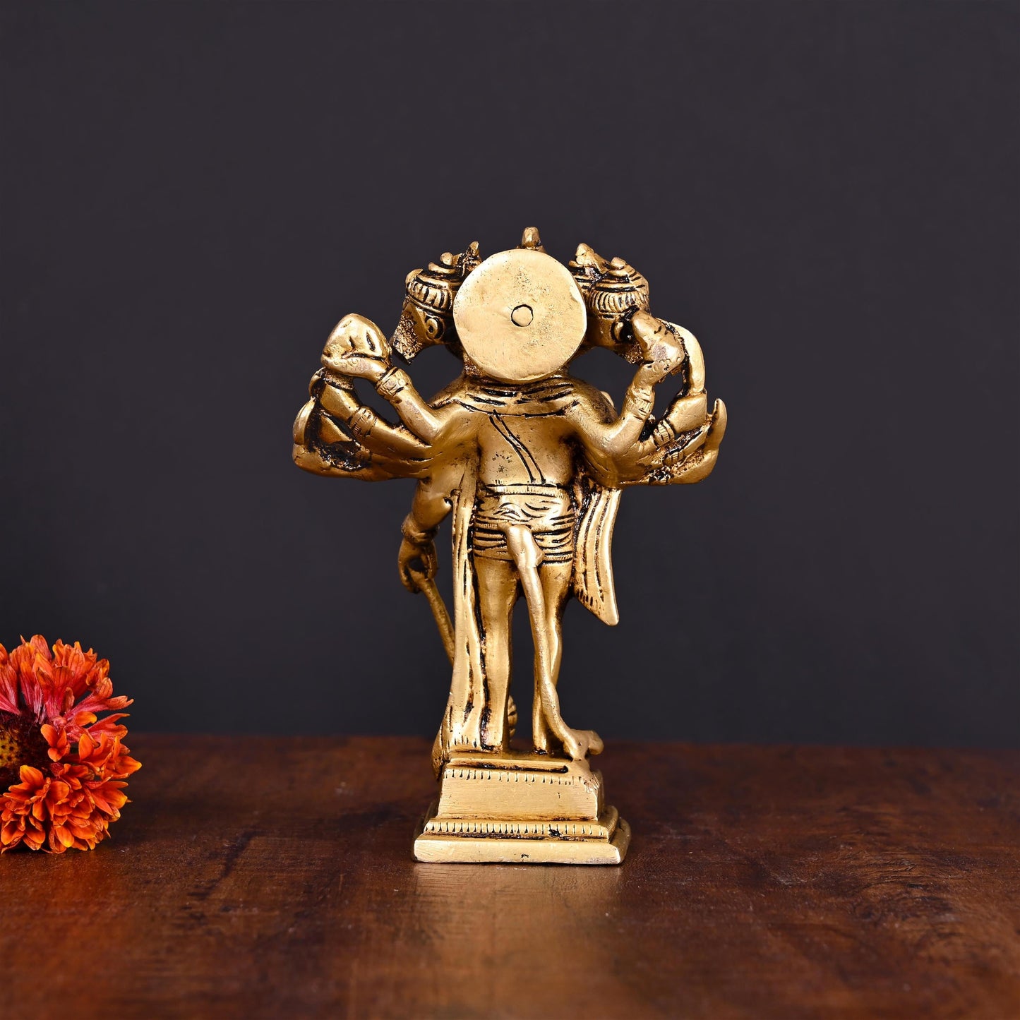 Brass Panchmukhi Hanuman Idol (6 Inch)